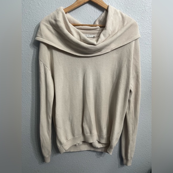 EUC XL Beige Cowl Neck Sweater - Picture 1 of 7